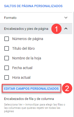 Editar Campos Personalizados en Google Sheets