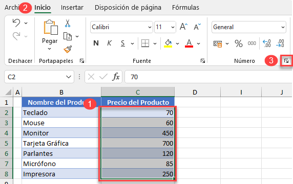 Formatear Números en Excel