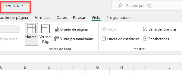 Libro Oculto Mostrado Nuevamente en Excel