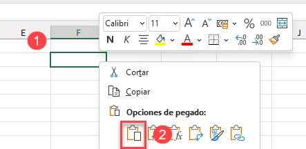 Pegar Portapapeles en Excel