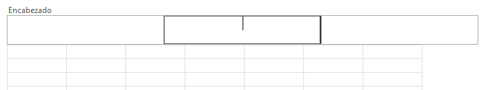 Recuadros del Encabezado en Excel