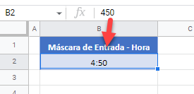 Resultado Máscara en Google Sheets