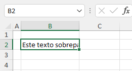 Resultado Seleccionar Rellenar en Alineación Horizontal del Texto en Excel