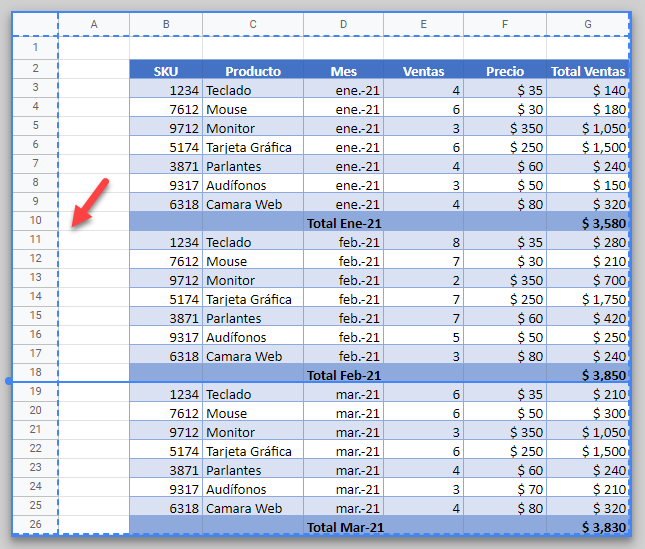 Salto de Página Eliminado en Google Sheets