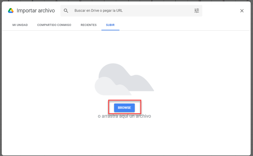 Subir Archivo a Drive en Google Sheets