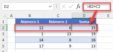 Tabla Sin Calcular Suma en Excel