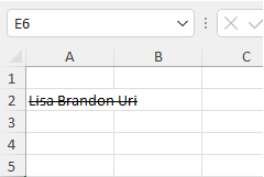 Valor de Celda Tachado en Excel