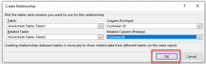 link tables create relationship