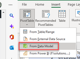 link tables pivot from data model