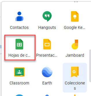 Abrir Nueva Hoja de Google Sheets