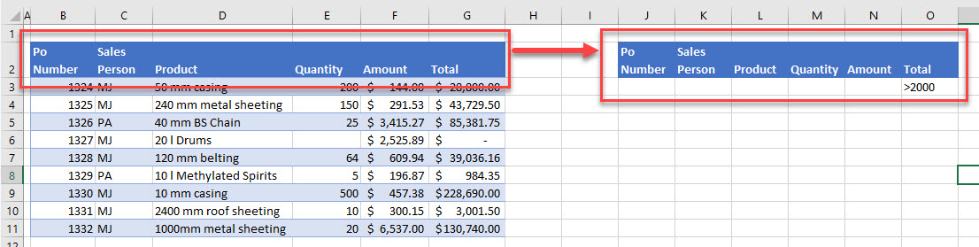 advancedfilternotworking column match