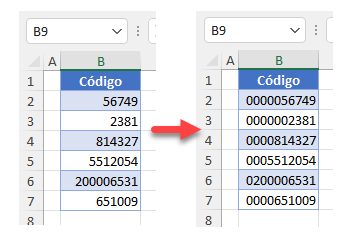 Agregar Ceros a la Izquierda en Excel