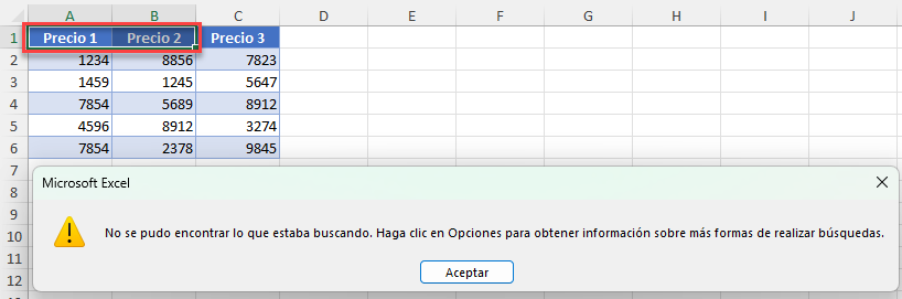 Buscar Todos con Varias Celdas Seleccionadas