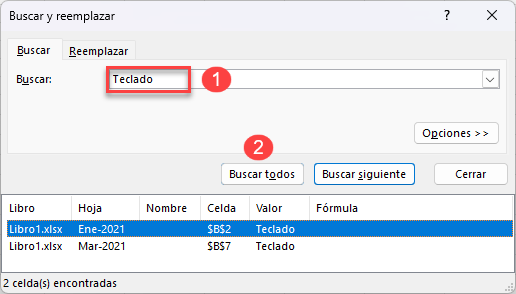 Buscar Todos en Ventana Buscar y Reemplazar en Excel