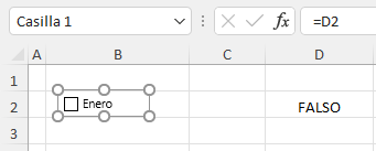 Casilla de Verificación Seleccionada en Excel