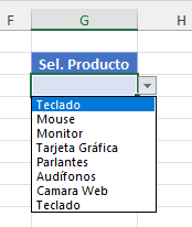 Celda con Validación de Datos en Excel