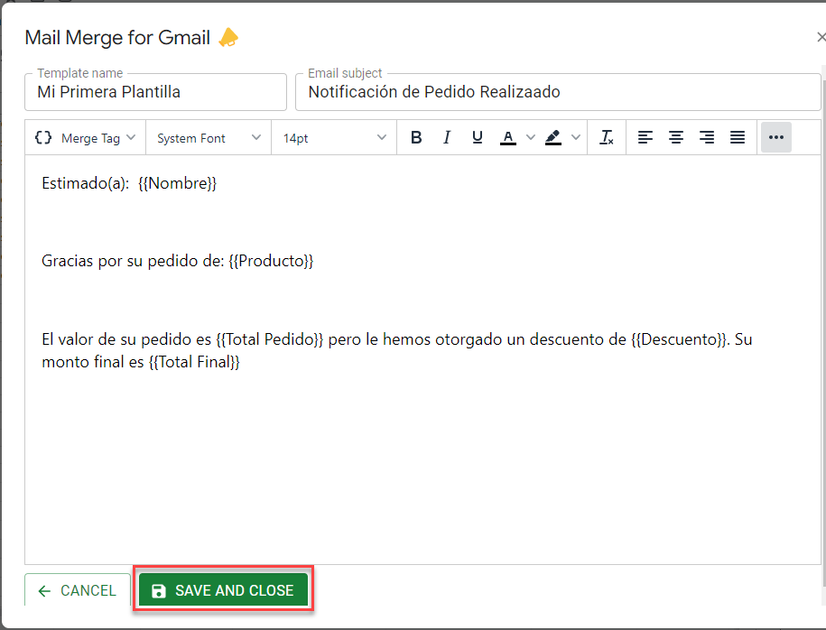 Configurar Plantilla de Envío Masivo de Emails en Google Sheets Paso2