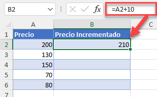 Datos Ejemplo Cómo Agregar Valores a Celdas