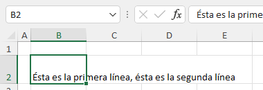 Datos Ejemplo Como Bajar a la Siguiente Línea en Excel