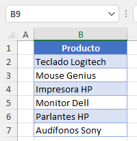 Datos Ejemplo Sustituir Espacio por Guión Bajo en Excel