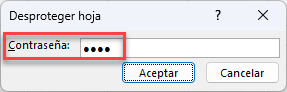 Desproteger Hoja Contraseña en Excel