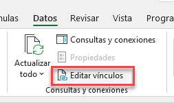 Editar Vínculos en Excel Ej Enlaces Automáticos