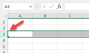 Fila Seleccionada con Función Ir A en Excel