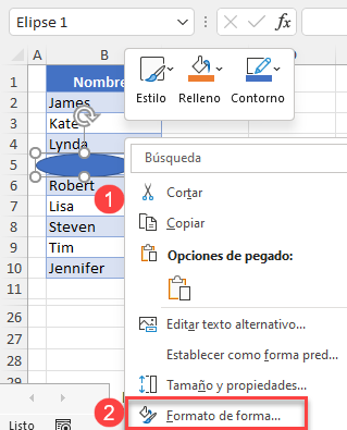 Formato de Forma en Excel