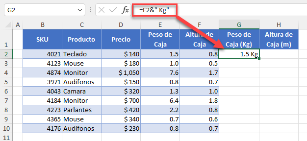 Formato de Numero Concatenado con Texto en Excel