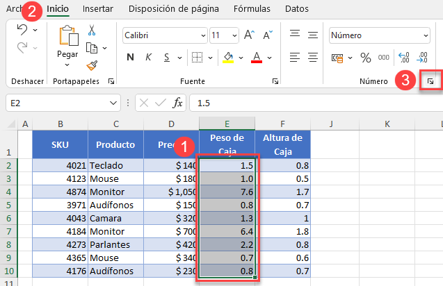 Formato de Numero Personalizado en Excel