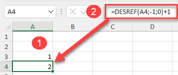 Función DESREF en Excel