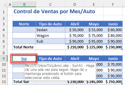 Hipervínculo Creado en Excel