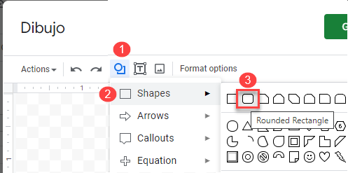 Insertar Elipse en Google Sheets