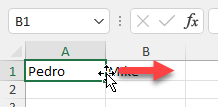 Intercambiar Celdas en Excel Paso1