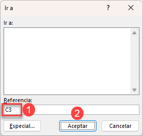 Ir A Celda en Excel