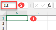 Moverse a Fila o Columna con el Cuadro de Nombre en Excel