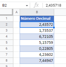 Resultado Agregar Más Decimales en Google Sheets