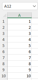 Resultado Autonumeración de Filas con Tirador de Relleno en Excel