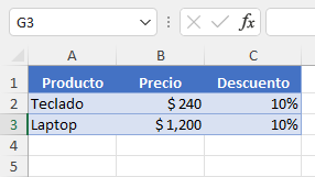 Resultado Eliminar Desplazar las Celdas hacia Arriba en Excel