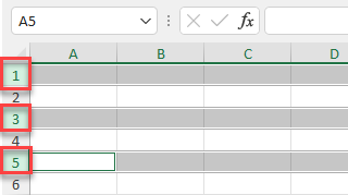 Seleccionar Varias Filas o Columnas No Adyacentes en Excel