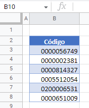 Números con Ceros a la Izquierda en Google Sheets