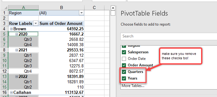 pivotfield remove checks