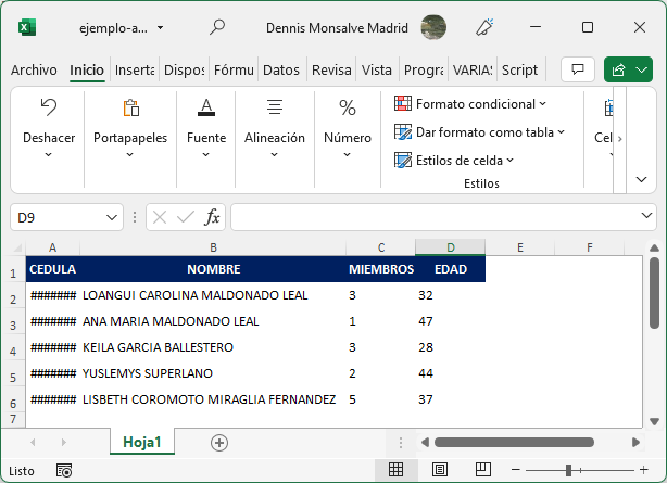 Ejemplo Abrir Archivo Excel con Comando Shell VBA