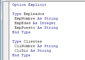 Estructuras de Ejemplo