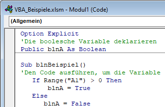 boolesche variable auf globaler ebene