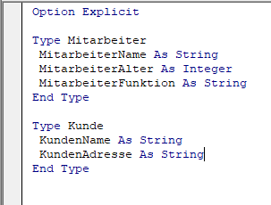 vba verschachtelte strukturen