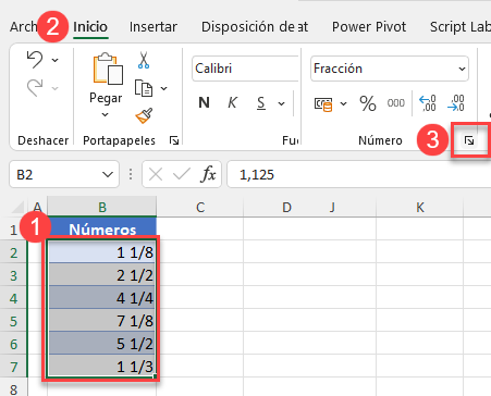 Abrir Ventana de Formato de Número en Excel