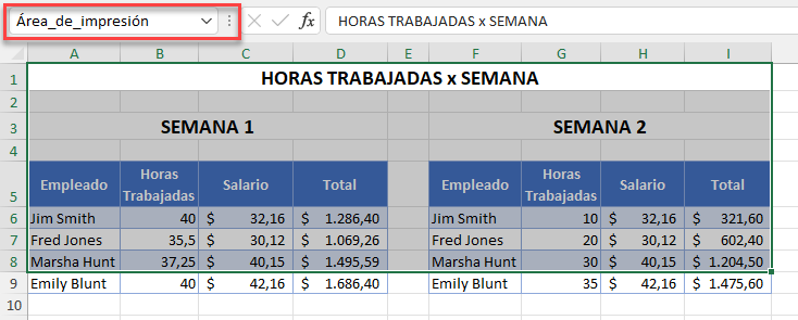 Área de Impresión en Excel