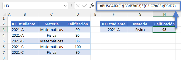 BUSCARX Valores Booleanos a Partir de Criterios Lógicos