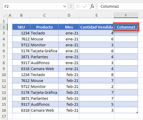 Columna Insertada